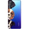 Mixroom - Cover Custodia Case In TPU Silicone Morbida Sfondo Trasparente Per OPPO REALME 7 PRO Fantasia Cuccioli Di Cane T507
