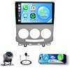 Roinvou 4+128G Schermo Autoradio per Mazda 5 2007-2010 CarPlay Android Auto, 9 Pollici Incell Touchscreen Android 15 Stereo Auto con GPS Bluetooth EQ WIFI RDS FM SWC Telecamera Posteriore