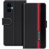 UOGNADGD Custodia in pelle Compatibile con SPC Zeus 2 Pro Flip wallet cover con chiusura magnetica, supporto integrato e portacarte protezione antiurto (Nero)