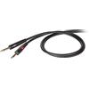 Proel DHG100LU1 - Cavo Audio Professionale Die Hard Gold con connessioni Jack 6.3mm Mono a Jack 6.3mm Mono da 1mt, Nero