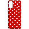 Mixroom - Cover Custodia Back case In TPU Silicone Morbida Per Samsung Galaxy S24 Plus Fantasia Pois Bianco E Rosso P236