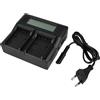 vhbw Caricabatterie doppio sostituisce Sony AC-VQP10 compatible con fotocamera, Camcorder, Action Cam- alimentatore