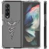 Mixroom - Cover Custodia Case In TPU Silicone Morbida Sfondo Trasparente Per Samsung Galaxy Z Fold 3 5G Fantasia Caduceo Bastone Alato T502