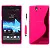 ebestStar - Cover Compatibile con Sony Xperia Z C6602, L36H Custodia Protezione S-Line Design Silicone Gel TPU Morbida e Sottile + Mini Penna, Rosa [Apparecchio: 139 x 71 x 7.9mm, 5.0'']