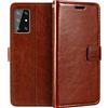 Shantime Custodia in Pelle Compatibile con Hafury GT20, Design Business Flip Magnetico, 3 Slot Carte, Porta Foto e Tasca Nascosta(Marrone)