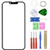 MovTEK Schermo in Vetro Anteriore di Ricambio +Oca Compatibile con iPhone 13/13 PRO con Kit Attrezzi (No Tattile e Display LCD) -6.1