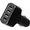 T'nB Tnb T'nB - Caricabatterie per accendisigari a 4 porte USB di cui 1 QC 3.0