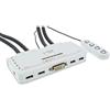InLine 21850 Switch KVN, 4 Porte, USB DVI, Audio, All-In-One, Nero