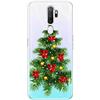 Mixroom - Cover Custodia Case In TPU Silicone Morbida Sfondo Trasparente Per OPPO A9 2020 Fantasia Albero Con Adddobbi Abete 624
