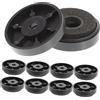 LALAFINA 10pezzi Piedini di Isolamento per Diffusori Acustici Rotondi in Abs e Eva, Ammortizzano Urti, Leggeri e Resistenti Fino a 150lb, per Lettori e Subwoofer