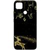 Mixroom - Cover Custodia Back case In TPU Silicone Morbido Per Realme C25Y Fantasia Renna in glitter dorate L1130
