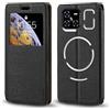 Shantime Custodia Flip in Pelle PU con Finestra Visibile e Chiusura Magnetica Invisibile Compatibile con Doogee Blade GT Ultra, Protezione Totale (Nero)
