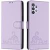 Generic Custodia per Samsung Galaxy A32 5G/M32 5G, in pelle sintetica di poliuretano, con chiusura magnetica, con funzione di supporto, scomparti per schede. YB. Viola