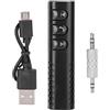 LICAEVEY Clip per Colletto Portatile, Ricevitore Bluetooth, Adattatore Audio Aux da 3,5 Mm, Chiamata con Chiamata Ad Alta Definizione e Scatto per le Immagini di Auto Smartphone Stereo