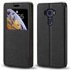 Shantime Custodia Flip in Pelle PU con Finestra Visibile e Chiusura Magnetica Invisibile Compatibile con Asus Zenfone 3 ZE520KL, Protezione Totale (Nero)