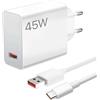 BOULESENM 45W Caricabatterie Turbo Rapido con 6A Cavo USB C 1.5m, 45w Caricatore USB c per Note14 Pro 14 13 12 POCO X7, Caricabatterie Rapido per M7 Pro M6 Pad 6 5 K80 Pad