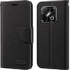 Shantime Custodia Portafoglio Flip in Tessuto Oxford Compatibile con Doogee Blade GT Play, Cover Protettiva Magnetica con Slot Carte e Supporto(Nero)