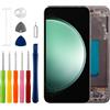 Duotipa Display OLED da 6,4, compatibile con Samsung Galaxy S23 FE SM-S711B, display LCD touchscreen, con kit di strumenti di riparazione, con impronte digitali