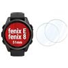Displex Vetro protettivo Hybrid Glass per Garmin Fenix E/fenix 8, 51 mm - 9H - Anti-impronte - Senza bordi - Confezione da 2 - Made in Germany