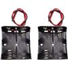 hrsyyl 2pcs 2-Slot C Size Battery Holder 2X C Cell Battery Holder 2X 1.5V C Size Battery Case Box con Filo