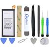 OnlyTech Kit di riparazione batteria per Samsung Galaxy J3 2017 SM-J330F - 2400mAh - con 10 strumenti e adesivi