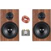 McGrey BSS-265 BR Micro Stereo - incl. mini amplificatore e cavi per altoparlanti - ricevitore Bluetooth® - ingressi jack e USB - 80 watt - marrone