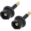 r2digital 2x Toslink Adattatore Convertitore di fibra ottica, femmina a jack mini 3,5 mm maschio, audio da SPDIF mini TOSLINK ad ottico TOSLINK 3,5 mm FIBRA DIGITALE