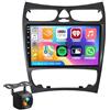 DAEFAG Autoradio Android 14 per Benz CLK 2002-2005 con CarPlay wireless/Android Auto Touch Screen da 9 pollici Radio Bluetooth 5.0 Navigazione GPS WiFi DSP Controllo del Volant + Telecamera Posteriore(S-2(2G
