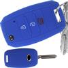 mt key Chiave pieghevole Custodia in silicone per chiave auto compatibile con Blue KIA Picantio Rio Ceed Soul Sportage Stonic Carens