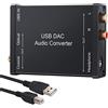 Augnongly Convertitore da USB a SPDIF Coassiale RCA e per Cuffie da 3,5 Mm Adattatore Audio Ottico DAC USB USB DAC PCM per Windows