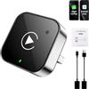 Glaxcidy 2 in 1 Adattatore CarPlay Android Auto Wireless per iPhone/Android Plug And Play Converti da Cablato a Wireless CarPlay Adattatore Compatibile con iPhone iOS 10+