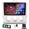 SIXTOP 4G + 64G 8-Core Autoradio per Ford Focus Exi MT 2 3 Mk2 Mk3 2004-2011 con Carplay Android Auto, 9 Touch Screen Radio con BT GPS WIFI FM/RDS DSP 3D Car Model Showcase Mirror Link+telecamera