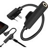 Generic Adattatore audio digitale da USB C a jack da 3,5 mm, da tipo C a jack da 3,5 mm, adattatore ausiliario e ricarica per cuffie, compatibile con la maggior parte dei telefoni cellulari, tablet e altri
