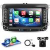 Motorsi Qualcomm Octa-Core 4GB+64GB Android 15 Autoradio per VW Golf 5 Tiguan Touran Passat Polo Skoda Caddy Seat, Carplay Android Auto GPS WiFi FM/RDS Radio SWC Bluetooth EQ+Telecamera Posteriore