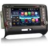 Erisin 7 pollici 8-Core 4GB+64GB Android 14 Autoradio GPS Navigatore per AUDI TT MK2 Supporto Bluetooth 5.0 CarPlay Android Auto DSP WiFi 4G USB FM RDS DAB+ OBD2 Lettore CD DVD Controllo al volante