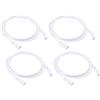 PATIKIL 1.5M / 4.9Ft T5 T8 LED Lampada Connessione Filo 4pz LED Doppio Estremità 3 Pin Cavo Connettore Collegamento Prolunga Alimentazione Corde per LED Integrato Tubo Bianco