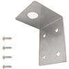 Maswell Supporto M12 L, supporto per antenna, supporto in acciaio inox con bulloni a U per Ham, UHF, VHF, CB, telefoni cellulari, camionisti, antenna posteriore per esterni, impermeabile