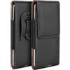 moex Plug Case compatibile con Samsung Galaxy A20s Custodia con clip per cintura, custodia per cellulare in pelle vegana, custodia a libro pieghevole - nero