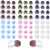Hpmjz 36 paia di tappi per le orecchie in silicone di ricambio, antiscivolo, per quasi tutti gli auricolari, di piccole dimensioni, di ricambio, 4 colori, 3 misure (S/M/L)