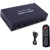 Rheross Commutatore ottico con 2 vie Spdif Toslink Splitter audio digitale ottico 3 in 1 Out con IR Interruttore Ricambi Accessori