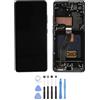 Generic AMOLED OLED per Samsung Galaxy S21 Ultra 5G Schermo LCD di Ricambio per Samsung S21 Ultra Touch Digitizer Display Assembly con Frame Toolkit G998U G998B/DS (nero) Impronte digitali
