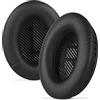 Linkidea Cuscinetti auricolari di ricambio per cuffie Bose QC45/QC35/QC35 IIGaming/QC15/QC25, AE 2/2i/2w, SoundTrue, SoundLink Around-ear, cuscinetti auricolari di ricambio (pelle proteica/nero)