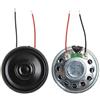 Generies, micro altoparlante interno da 0,5 W, 8 ohm, 30 mm di diametro, base rotonda in metallo con filo fai da te, sottile, per PC portatili, DVD/EVD (4 pezzi)