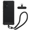 kwmobile Cover Trasparente Compatibile con Samsung Galaxy A53 5G Custodia - con Cordino da Polso Staccabile Lungo 15 cm - con 2 Toppe di Fissaggio - Montaggio Facile