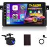 Techschermo [2+64G] Autoradio Android per BMW E46 Series 3 1999-2005 con Senza Fili Carplay & Android Auto - Radio Touchscreen da 9 Pollici con WiFi Mirror Link DSP FM/RDS Radio SWC+ Telecamera di Backup AHD