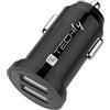 Techly 365412 Mini Caricatore da Auto 2 Porte USB-A 17W/3.4A Nero Nero