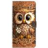 Bnvdfre Custodia per Samsung Galaxy A23 5G, in pelle PU, magnetica, resistente agli urti, con scomparto per carte di credito, pieghevole, in silicone, con motivo a flip, gufi