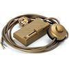ORION LIGHTSTYLE Cavo di alimentazione da 2,5 m, spina Schuko all'estremità aperta, con interruttore a cavo + dimmer 60-500 W, 230 V, interruttore intermedio, collegamento (oro)