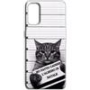 Mixroom - Cover Custodia Back case In TPU Silicone Morbida Per Motorola Moto g35 5G Fantasia Gatto In Arresto V325