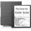 Andy Case Custodia a libro in tessuto per Amazon Kindle Scribe, con attacco magnetico, elegante custodia protettiva (grigio)